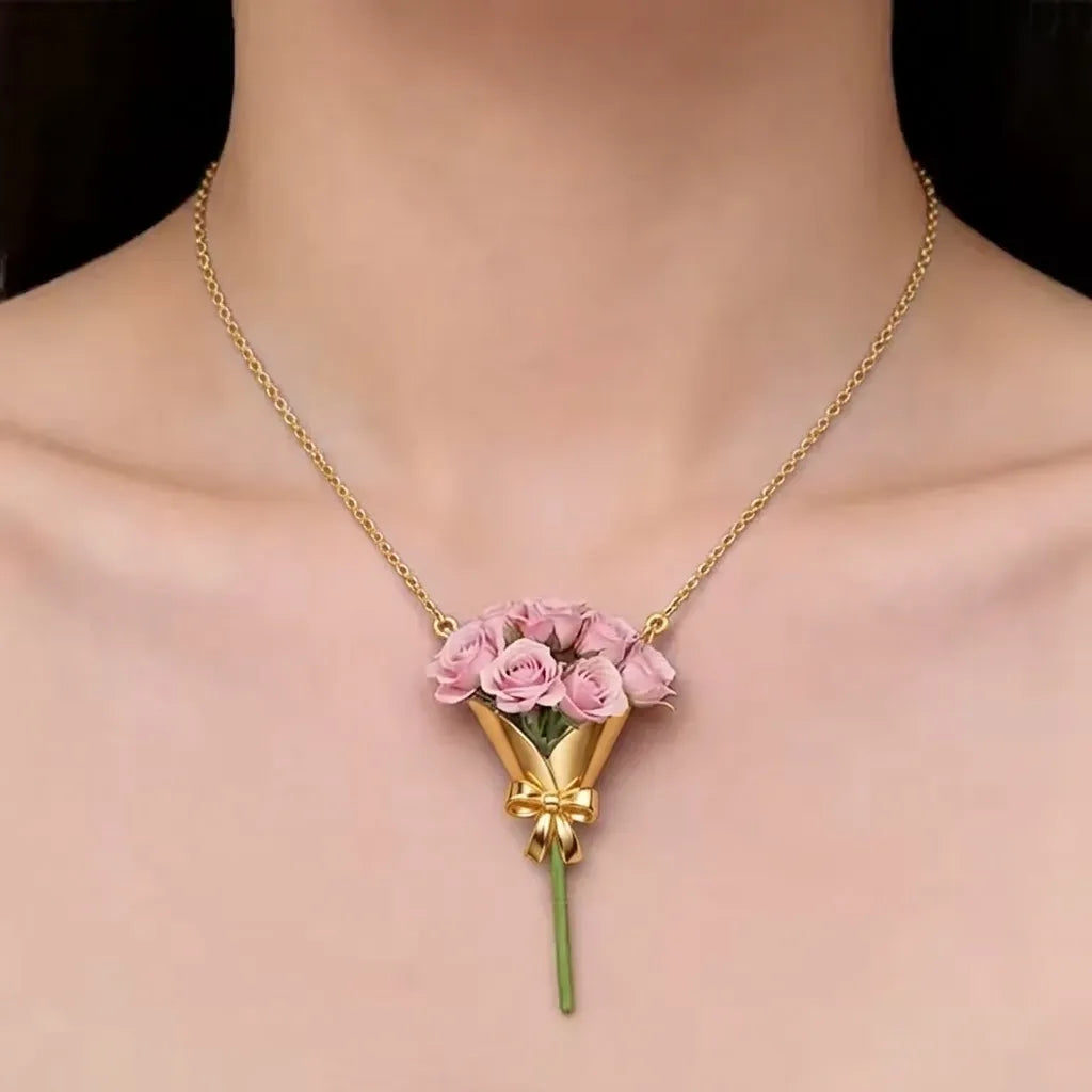 Flower Bouquet Necklace